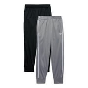 Cheetah Boy's Athletic Pull-On Tricot Jogger Pants, 2-Pack, Sizes 8-18 Husky